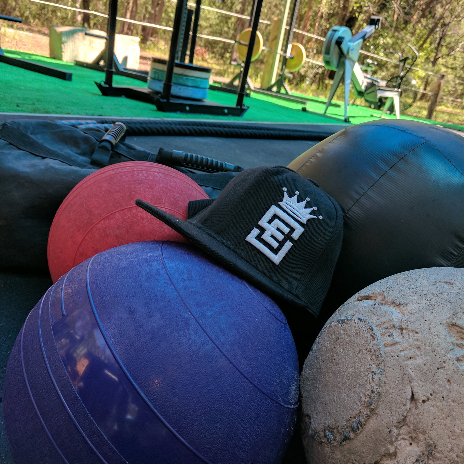 Black Snapback Cap with White embossed logo