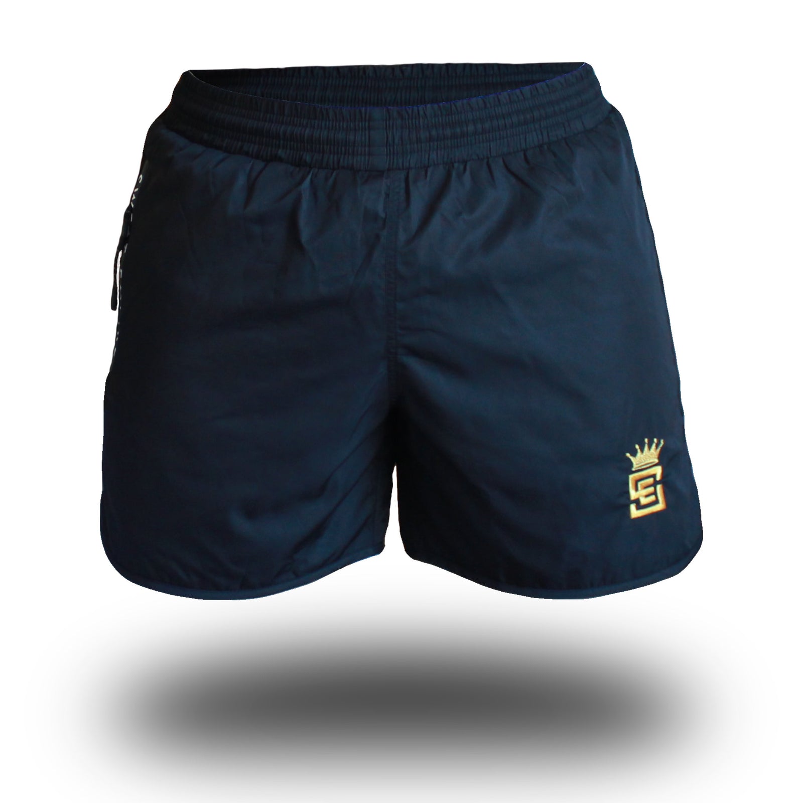 mens get shorty shorts black front