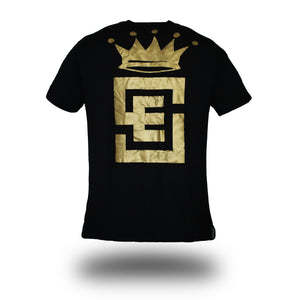 Mens limited edition tee black with gold print back