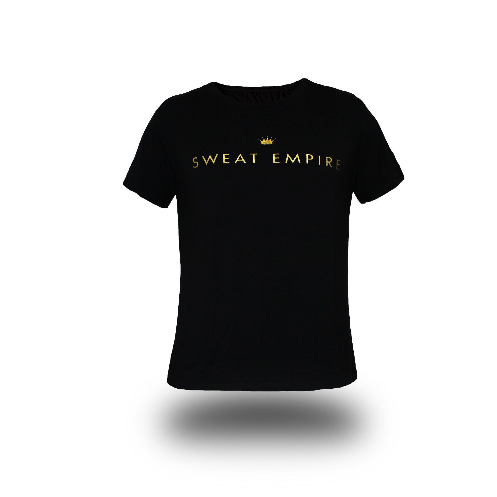 Mens limited edition tee black with gold print front