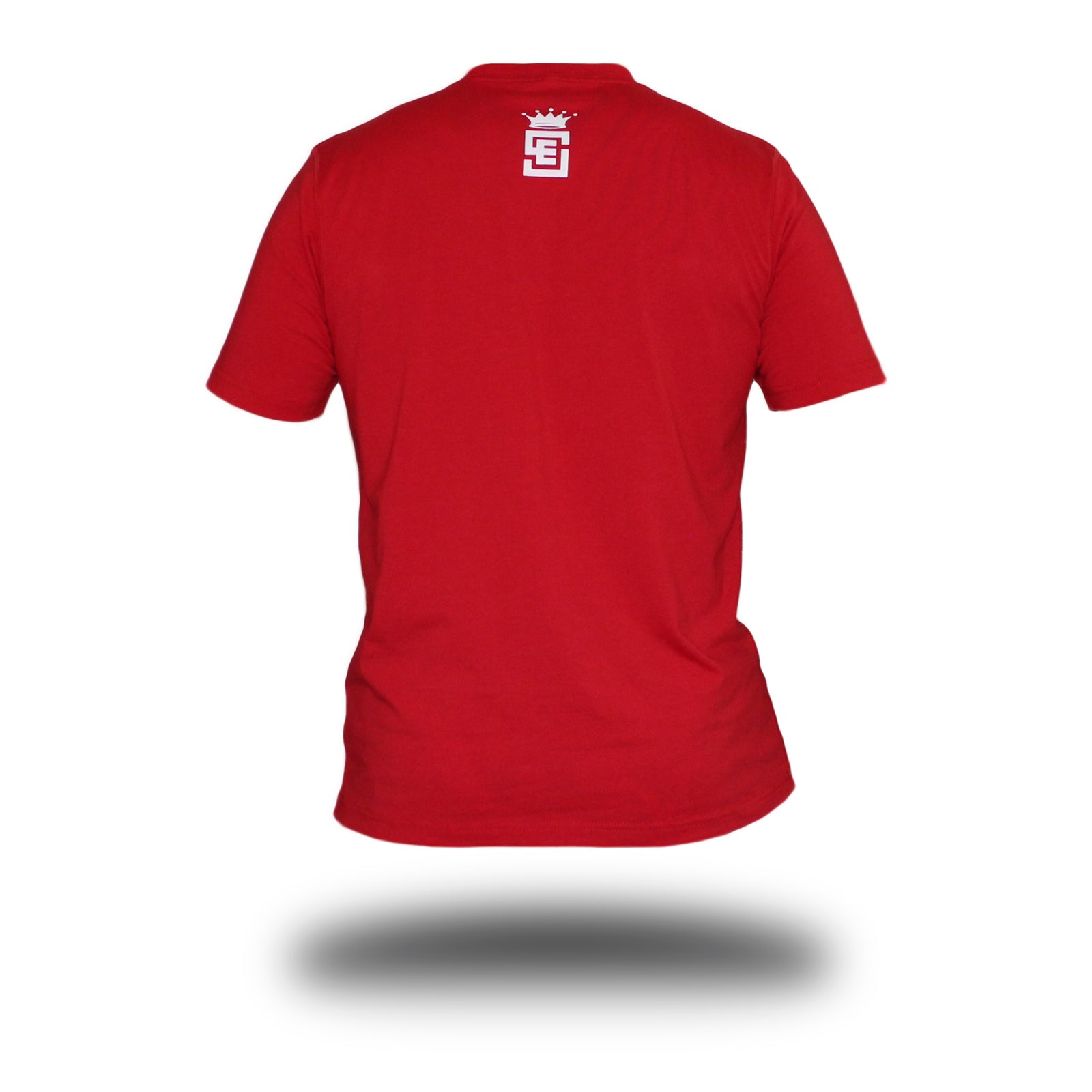 Unisex retro print tee red front