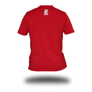 unisex retro print tee red back