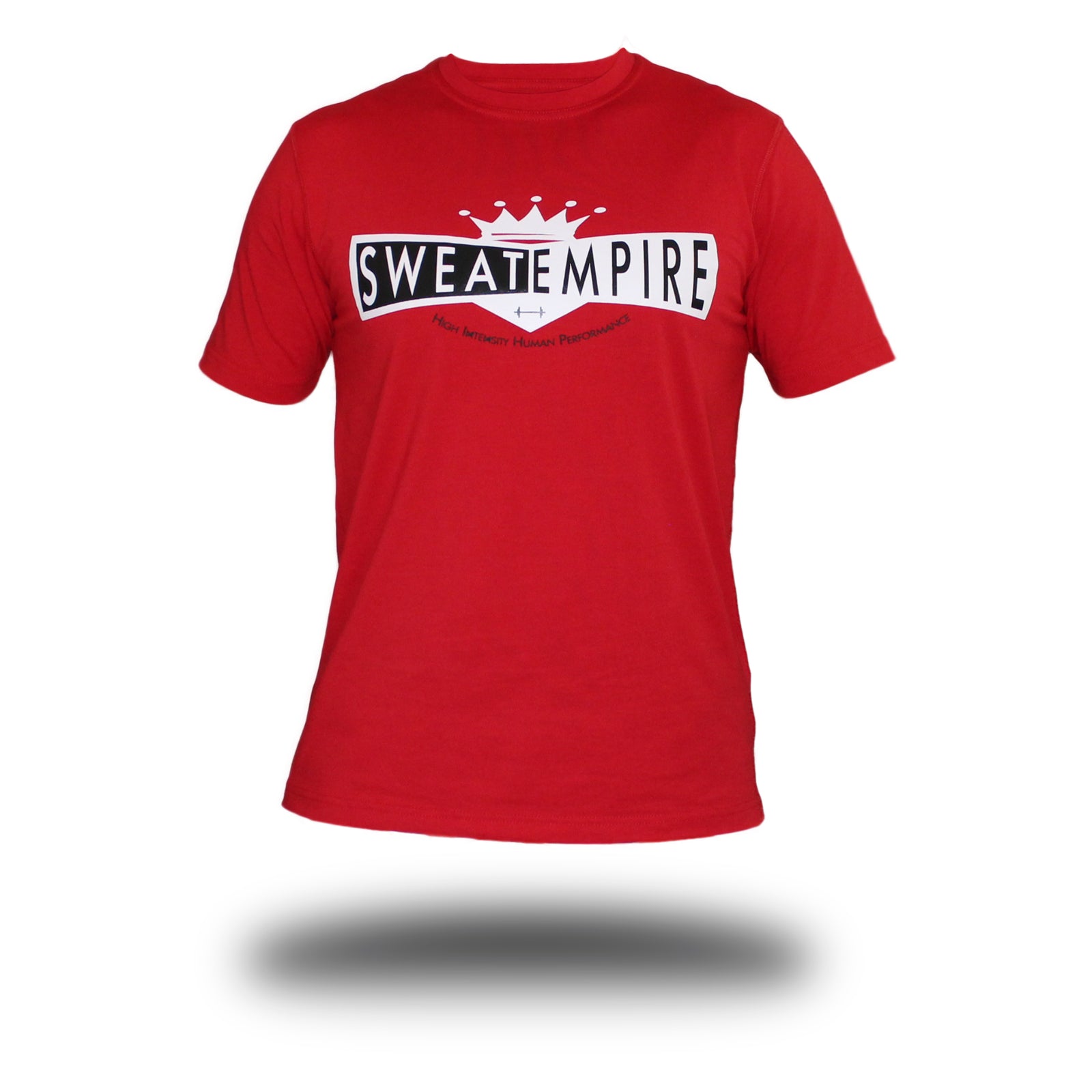 Unisex retro print tee red front